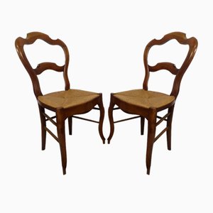Vintage Rustic Mlah Chairs, Set of 4