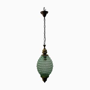 Lámpara colgante de cristal de Murano, años 50