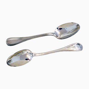 Small Teaspoons Pearl Model in Silver Metal by Christofle, 1950s, Set of 12