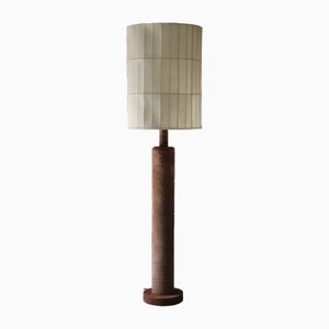 Lampe Mid-Century en Cuir par Charlotte Waver, 1960s