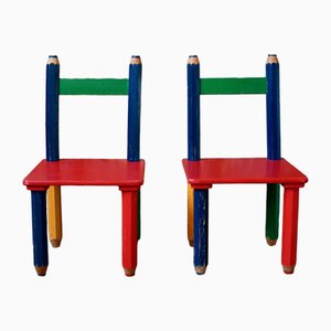 Pencil Chairs by Pierre Sala, 1980s, Set of 2