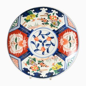 Plato de cocina japonés Imari grande de porcelana, década de 1890