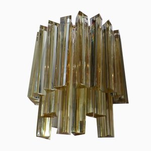 Große goldgelbe Wandlampe aus Glas von Paolo Venini, 1960er