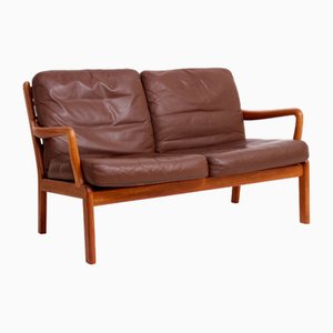 Leather Couch by Larsen Olson & Son., 1960s