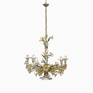 Flower Bunch Chandelier in Lacquered Metal, 1960s