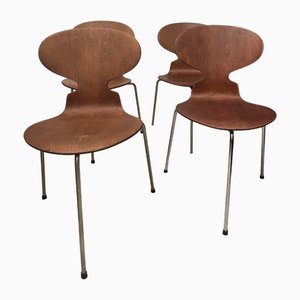 Modell 3100 Stühle von Arne Jacobsen für Fritz Hansen, 1960er, 4er Set