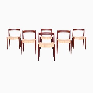 Model 110 Dining Chairs by Nanna Ditzel for Poul Kolds Savvaerk, Denmark, 1955, Set of 6