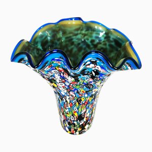 Murano Vase von Fazzoletto Millefiori, Italien