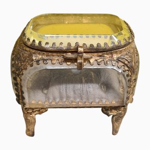 French Gold Plated Jewelry Box, 1890s