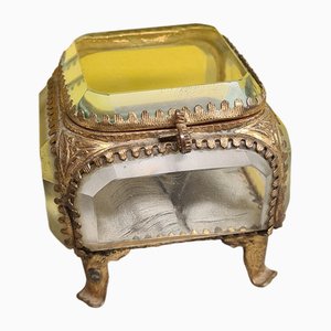 French Gold Plated Jewelry Box, 1890s