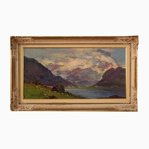C. Bentivoglio, Landscape, 1930, Oil on Canvas, Framed