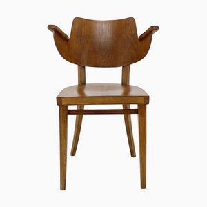 Beech Desk or Side Chair attributed to Ton, Former Czechoslovakia, 1960s