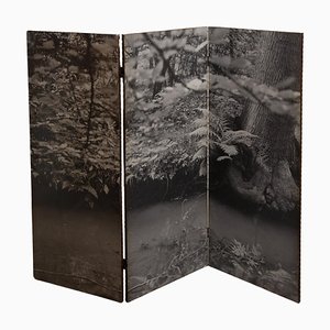 Black and White Forest Picture Folding Screen, Belgium, 1960s