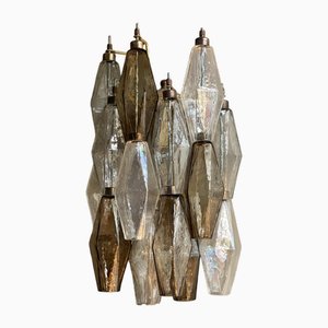 Lámpara de pared de cristal de Murano con prismas mixtos Sedici