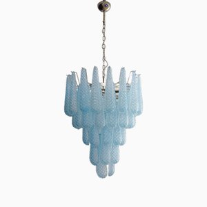 Drop Chandelier in Turquoise Murano Glass