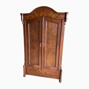 Antique German Mahogany Wardrobe, 1890s