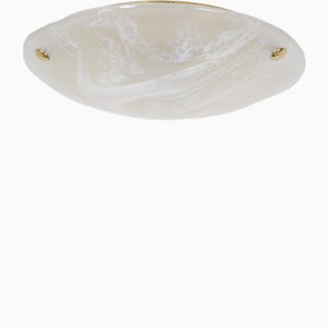 Brass & Murano Glass Ceiling Light, 1970s