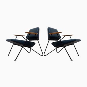 Modernistische Vintage Polygon Ledersessel, 2000er, 2er Set