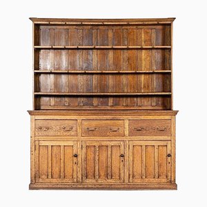 Large English Oak Shelf with Cabinets, 1890