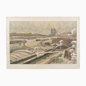 Henri Rivière, Le Quai d'Austerlitz, Lithographie