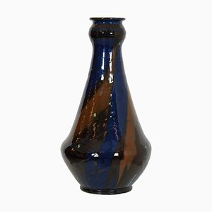 Vase Bleu et Marron de Kæhler, 1960s