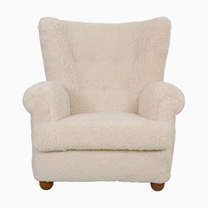 Danish Armchair in Wool, 1950s