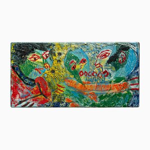 Vibrant Figures, Late 20th Century, Enamel Painting