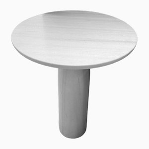 Tavolo circolare in marmo bianco
