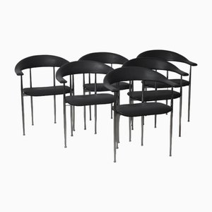 P40 Chairs by Giancarlo Vegni and Gianfranco Gualtierogotti for Fasem, 1980s, Set of 4