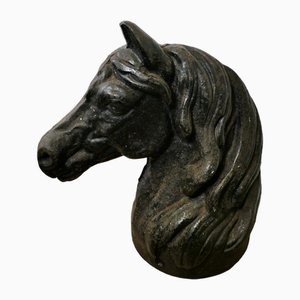 Media cabeza de caballo vintage de hierro fundido
