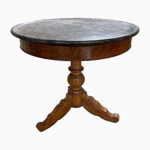 Antiker Tisch mit Tischplatte aus Marmor, Frankreich, Anfang des 20. Jahrhunderts