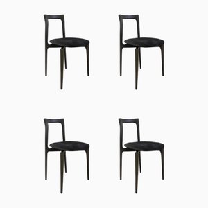 Grey Dining Chairs by Collector Studio, Set of 4