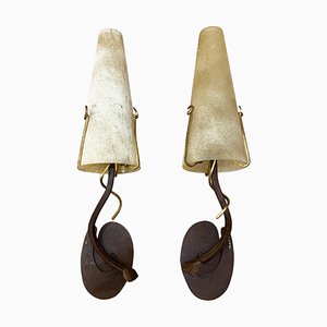 Torch Wall Sconces from Masca, 1980s, Set of 2