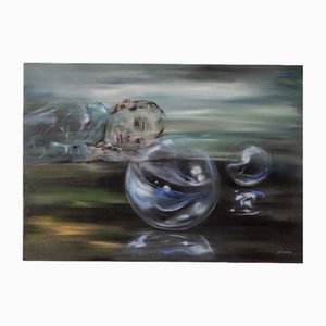 Gabriella Giardi, Serie Marbles: Getting Lost, 2023, Olio su tela