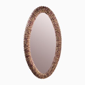 Venetian Mirror Murano Glass "Roseto Gold Amethyst" by Fratelli Tosi
