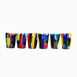 Mondrian Drinking Glasses by Nicola Moretti, 2000s, Set of 6