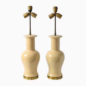 Mid-Century Ceramic Table Lamps, 1970s, Set of 2