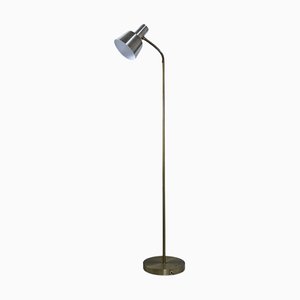 Vintage Brass and Metal Floor Lamp with Adjustable Arm from Ab Armaturhantverk Gothenburg, Sweden, 1960s