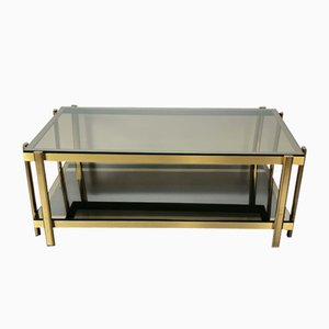Vintage Coffee Table in Gilt Aluminum, Italy, 1970s