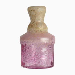 Bubblegum Pink and Yellow Art Glass Vase attributed to Milan Vobruba, Sweden, 1980s
