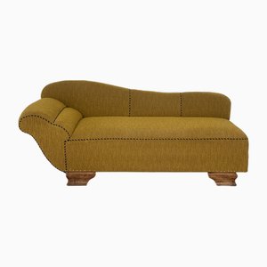 Art Deco Brown Fabric Sofa