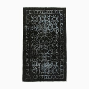 Tapis Woo Vintage, Turquie, Noir Surteint