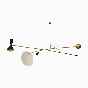 Italienische Mid-Century Deckenlampe mit Gegengewicht, 1960er