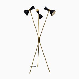 Lampadaire en Laiton, Italie, 1950s