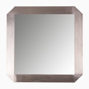 Specchio da parete vintage quadrato di Gaetano Sciolari, anni '70