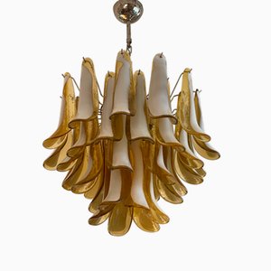 Vintage Murano Chandelier in Amber