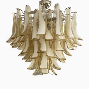 Yellow Murano Chandelier in the style of Mazzega