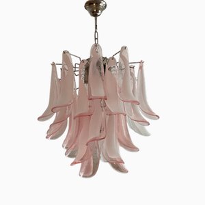 Pink Murano Chandelier in the style of Mazzega