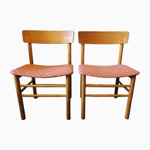 Set of J39 Shaker Chairs in Elm by Børge Mogensen for Farstrup Møbler, 1950s