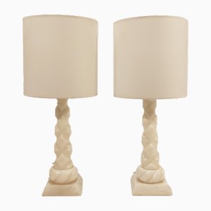 Spanish Alabaster Table Lamps, 1960s, Set of 2